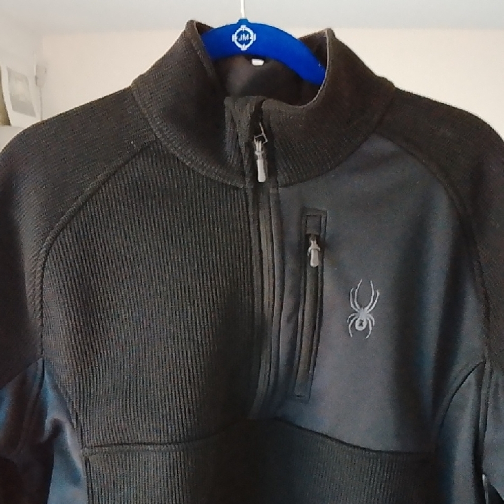 Spyder Black Quarter-Zip Pullover with Logo